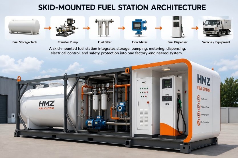 skid mounted fuel station architecture hmz